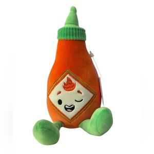 Gigglescape Hot Sauce Spicy Novelty Plush Stuffed Animal 6” NWT